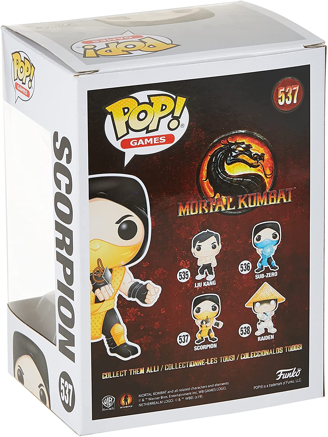 Funko Pop! Games | Mortal Kombat | Scorpion Figure | Box | Back