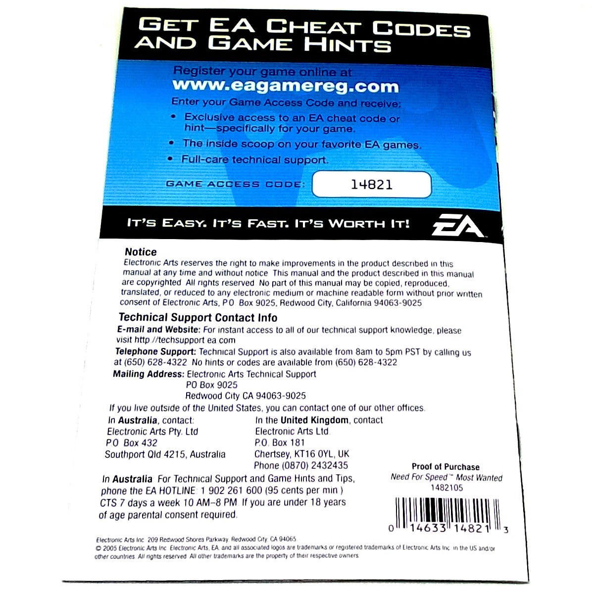 Need For Speed: Most Wanted (2005) Xbox Cheats Guide