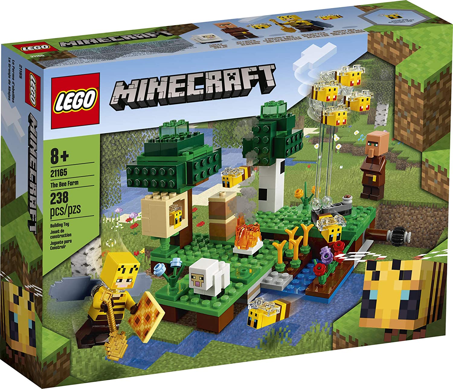 LEGO Minecraft The Bee Farm | 21165 Building Kit | Box