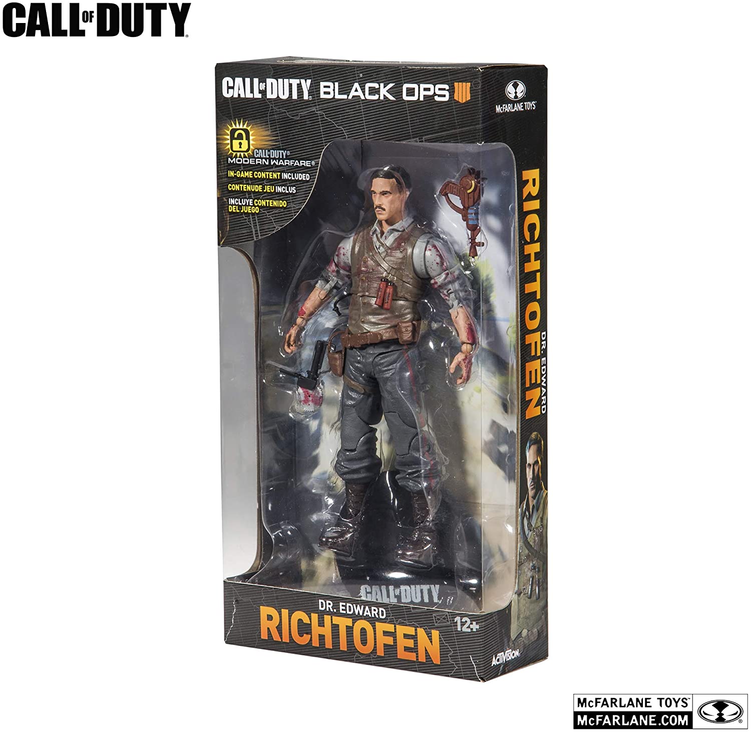 McFarlane Toys | Call of Duty Black Ops 4 | Richtofen Action Figure | Box | Side