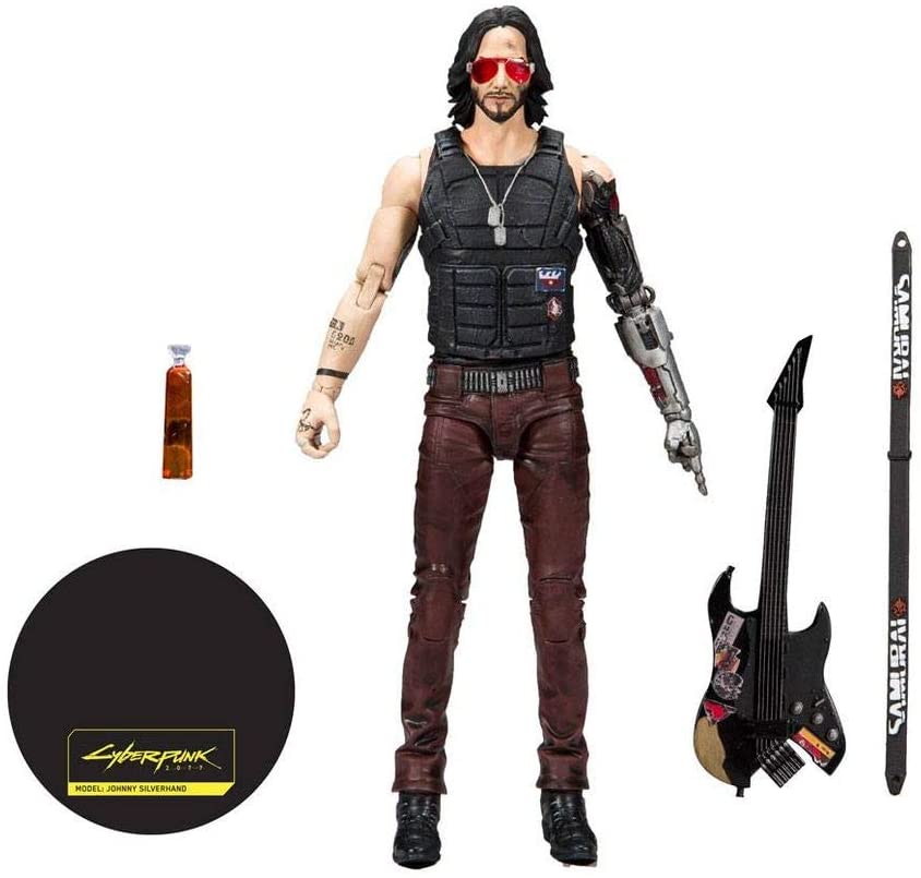 McFarlane Toys | Cyberpunk 2077 | Johnny Silverhand Action Figure | Accessories