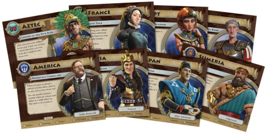 Sid Meier's Civilization A New Dawn | Board Game | Leader Cards