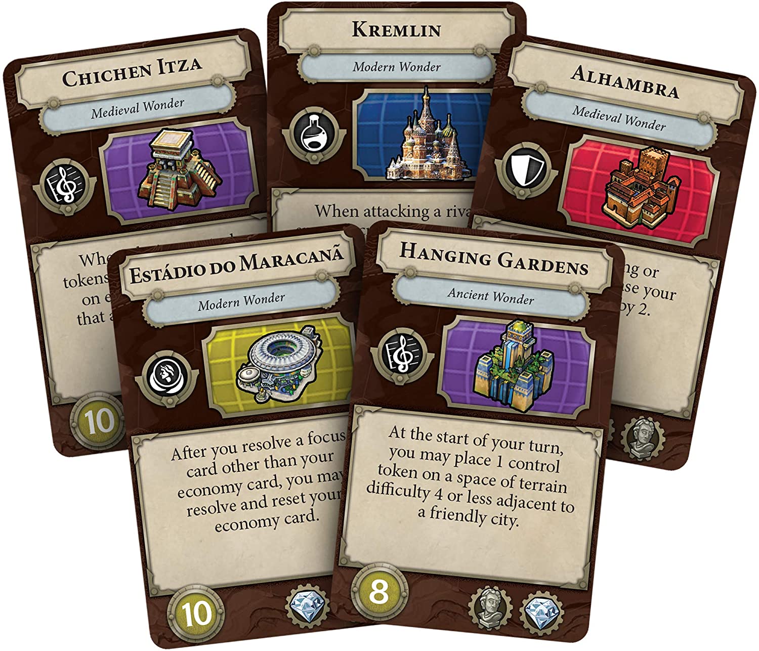 Sid Meier's Civilization A New Dawn | Board Game | Wonder Cards